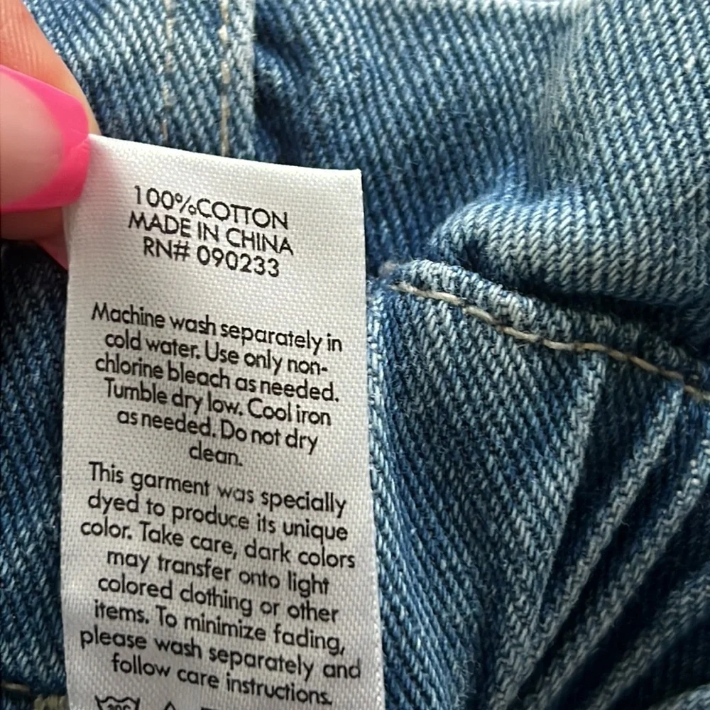 PacSun Paperbag Denim Blue Mom Shorts | S